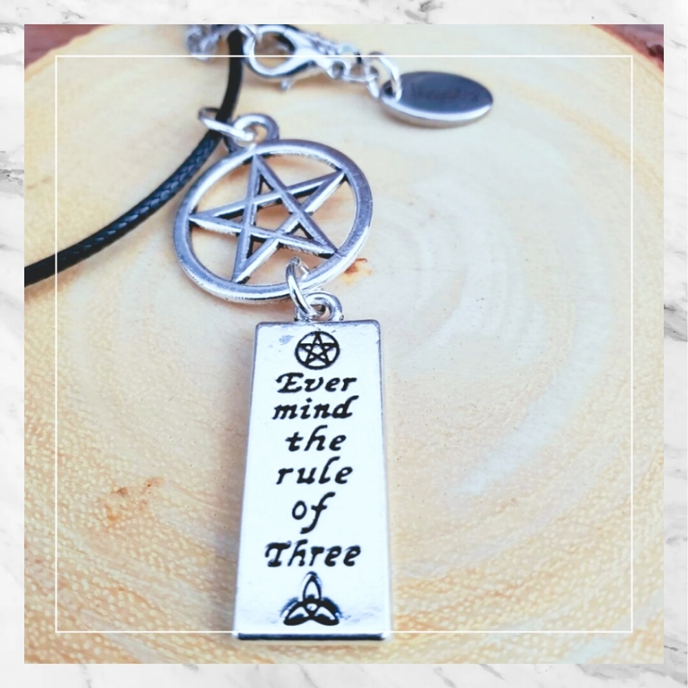 Ever mind the rule of Three Necklace. 20" inches.